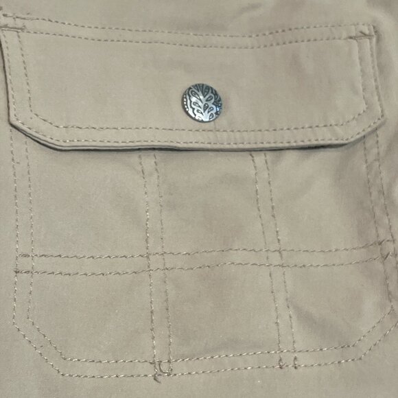 PRANA Pants Womens Sz 14 Convertible Draw String Pockets Outdoors Hiking - Picture 12 of 16